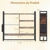Promotions Sieninė lentyna 107x24x96 cm juodas metalas