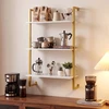 Promotions Sieninė lentyna 53x23x90 cm Balta metalinė konstrukcija