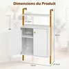Promotions Sieninė spintelė 53x29,5x96 cm Balta Metalinė konstrukcija