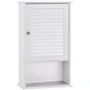Promotions Sieninė spintelė su žaliuzių durelėmis 42x17x70 cm balta