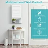 Promotions Sieninė spintelė su žaliuzių durelėmis 42x17x70 cm balta