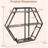 Promotions Sieninės lentynos, 3-jų lygių dekoratyvinės pakabinamos, 80x18x69,5 cm, rudos, metalinis rėmas