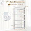 Promotions Sieninis lentyna knygoms 56x12x107 cm balta mediena