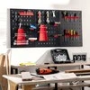 Promotions Sieninis metalinis įrankių lentynas su kabliukais, 120x60x2,5 cm, juoda ir raudona