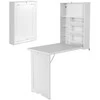 Promotions Sieninis rašomasis stalas 60x94x151 cm baltas reguliuojamos lentynos