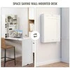 Promotions Sieninis rašomasis stalas 60x94x151 cm baltas reguliuojamos lentynos