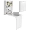 Promotions Sieninis rašomasis stalas 60x94x151 cm baltas reguliuojamos lentynos