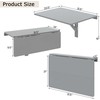 Promotions Sulankstomas prie sienos tvirtinamas stalas, 80x60x43 cm, baltas juodas