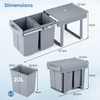 Promotions Šiukšlių dėžė 50.5x33.5x41 cm Pilka Atliekų rūšiavimas