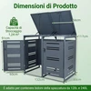 Promotions Šiukšlių dėžės pastogė 132x80x117 cm Pilka Metalinė