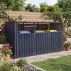 Promotions Šiukšlių dėžių sandėliukas 3 dėžėms 239x80x124,5 cm tamsiai pilkas