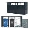 Promotions Šiukšlių dėžių sandėliukas 3 dėžėms 239x80x124,5 cm tamsiai pilkas
