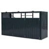 Promotions Šiukšlių dėžių sandėliukas 3 dėžėms 239x80x124,5 cm tamsiai pilkas
