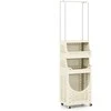 Promotions Skalbinių vežimėlis, 40.6x30.5x137.2 cm, smėlio spalvos, sulankstomas laikymas