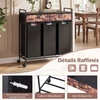 Promotions Skalbinių vežimėlis 92,5x33x97,5 cm Juoda Ruda Audinio Saugykla