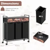 Promotions Skalbinių vežimėlis 92,5x33x97,5 cm Juoda Ruda Audinio Saugykla