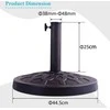 Promotions Skėčio stovėjimo pagrindas, derva ir plienas, 44,5 cm, bronzos spalvos