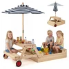 Promotions Smėlio dėžė ir pikniko stalas 104.1x87.6x52 cm Mėlyna Mediena