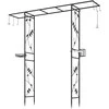 Promotions Sodo arka-grotelės ir paukščių lesinimo stotelė, 212x40x213 cm, juoda, metalas