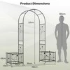 Promotions Sodo arka su vazonais, 198x49.5x221 cm, juoda, metalas