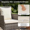 Promotions Sodo baldų komplektas 3 dalių rotango bistro komplektas 57x57x82 cm smėlio spalvos rotangas