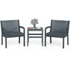 Lauko baldų komplektas Promotions Sodo baldų komplektas, 63x58x77,5 cm kėdės, 50x50x52,5 cm stalas, pilka