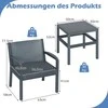 Lauko baldų komplektas Promotions Sodo baldų komplektas, 63x58x77,5 cm kėdės, 50x50x52,5 cm stalas, pilka