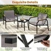 Lauko baldų komplektas Promotions Sodo baldų komplektas, 3 dalių, 70x61x76 cm kėdė, 44x44x42 cm stalas, Pilka