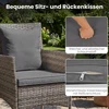 Promotions Sodo baldų komplektas 3 dalių rotango bistro komplektas 57x57x82 cm pilkas rotangas