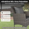 Promotions Sodo baldų komplektas 3 dalių rotango bistro komplektas 57x57x82 cm pilkas rotangas