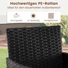 Promotions Sodo baldų komplektas 3 dalių Rotango 56x56x81 cm Juodas