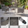 Promotions Sodo baldų komplektas 3 dalių rotango bistro komplektas 57x57x82 cm pilkas rotangas