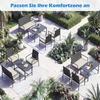 Promotions Sodo baldų komplektas 4 dalių, rotango, su kavos staliuku, smėlio spalvos