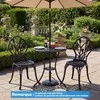 Lauko baldų komplektas Promotions Sodo baldų komplektas, lauko stalas ir kėdės, 60x66 cm, juoda, lietas aliuminis