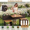 Promotions Sodo baldų komplektas su pakelta lysve, 3 dalių, 150x70x73 cm, rudos/natūralios spalvos