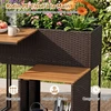 Promotions Sodo baldų komplektas su pakelta lysve, 3 dalių, 150x70x73 cm, rudos/natūralios spalvos