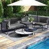 Promotions Sodo dvivietė sofa, 116x65x59 cm, pilka