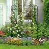 Promotions Sodo grotelių komplektas, laisvai pastatomos metalinės grotelės 50x30x189,5 cm, juoda, sulankstoma lentyna