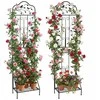 Promotions Sodo grotelių komplektas, laisvai pastatomos metalinės grotelės 50x30x189,5 cm, juoda, sulankstoma lentyna