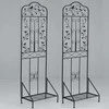 Promotions Sodo grotelių komplektas, laisvai pastatomos metalinės grotelės 50x30x189,5 cm, juoda, sulankstoma lentyna