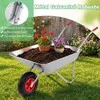 Promotions Sodo karutis 133x60x64 cm sidabrinis, metalas