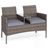 Promotions Sodo poilsio komplektas 62x124x84 cm Pilkas ratanas