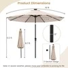 Promotions Sodo skėtis, 290 cm, smėlio spalvos