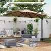 Promotions Sodo skėtis su pasvirusia stiebu, 245x245x238 cm, rudas