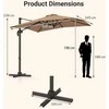 Promotions Sodo skėtis su pasvirusia stiebu, 245x245x238 cm, rudas