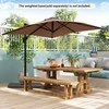 Promotions Sodo skėtis su pasvirusia stiebu, 245x245x238 cm, rudas