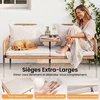 Promotions Sodo sofa 137x64x84 cm, smėlio spalvos, metalinis rėmas