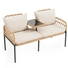 Promotions Sodo sofa 137x64x84 cm, smėlio spalvos, metalinis rėmas
