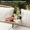 Promotions Sodo sofa 137x64x84 cm, smėlio spalvos, metalinis rėmas