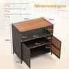 Promotions Sodo spintelė 90x53x86 cm Ruda rotango ir akacijos mediena